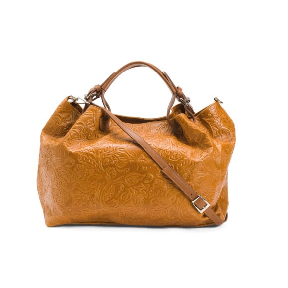 ISADORA Cuoio Made In Italy Leather Four Buckle Tote